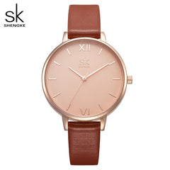 Elegant Woman's Leather Watch
