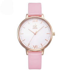 Elegant Woman's Leather Watch
