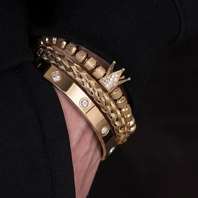 Crystal Embedded Roman Bracelets
