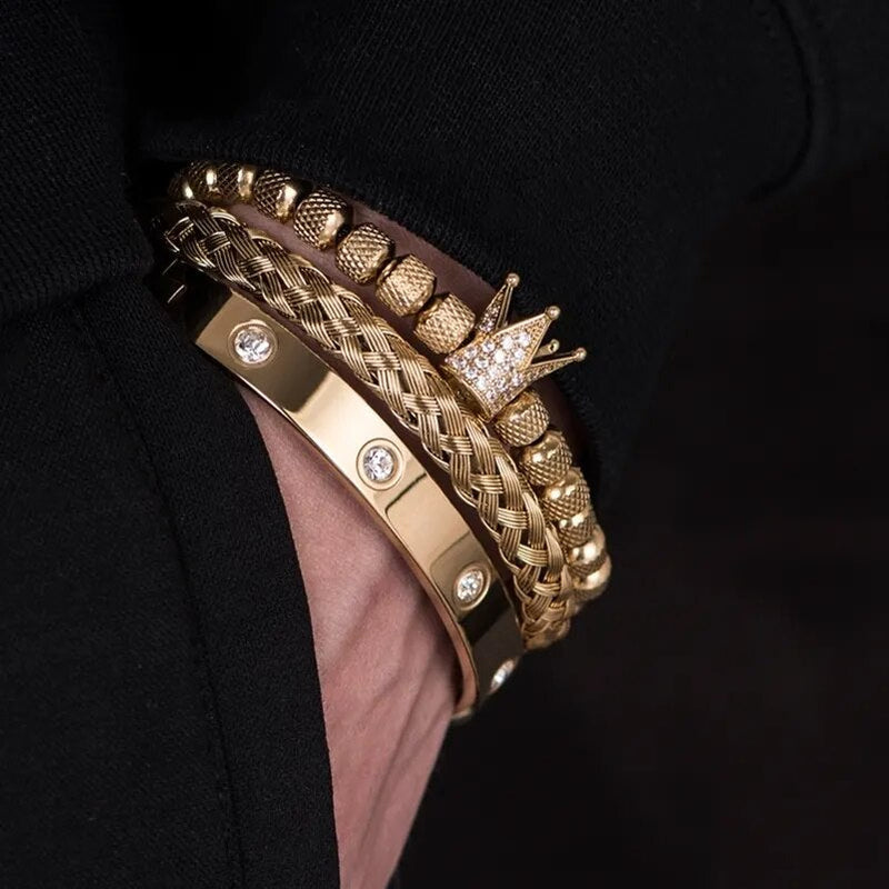 Crystal Embedded Roman Bracelets