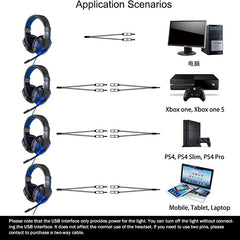Wired Gamer Headset with LED lightening